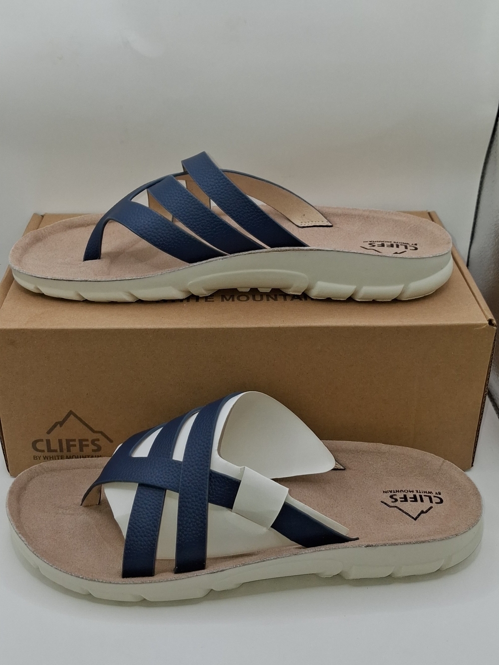 cliffs by white mountain sandals Bertina Dark Blue Size 10 NIB - Picture 2 of 9